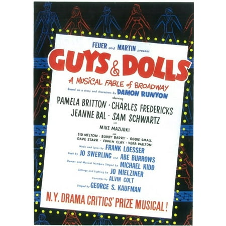 Guys and Dolls (1950) 11x17 Broadway Poster