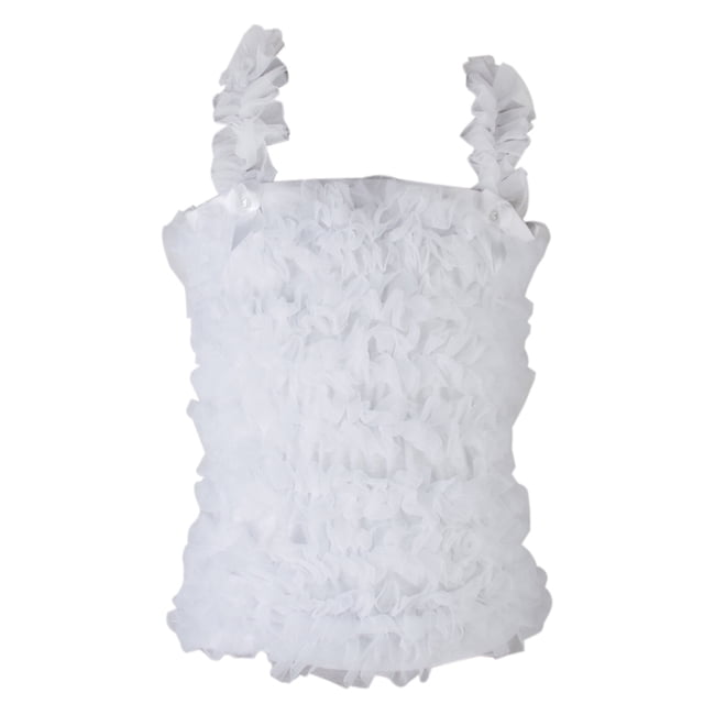 Camiseta Sin Mangas Con Volantes Y Encaje Para Bebé Niña De 6 A 12 Meses S Blanco Sunnimix