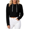 thumbnail image 2 of Neewe Womens Sweaters Hoodies Long Sleeve Tops Casual Sweatshirts Fall Outfits Pullover Athletic Back Hollow Out Top, 2 of 8