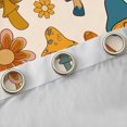 thumbnail image 4 of Feelyou Groovy Flower Floral Curtains Pack of 2 (42x84 Each), Mushroom Curtains Blackout, 4 of 6