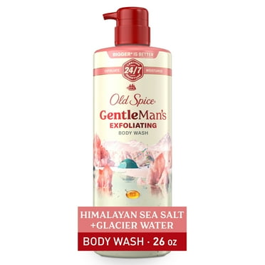 Old Spice Men's Body Wash for Men, Himalayan Sea Salt , 24/7 Shower Fresh, 18 oz, Exfoliation   Moisturization, 26oz