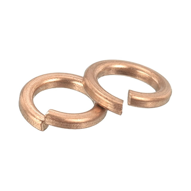 Unique Bargains 80 Pack Spring Lock Washer, Copper M4 Split Lock Washers Assortment