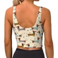 thumbnail image 3 of Kdxio Dachshund Dog Print Workout Crop Tank Top for Women Racerback Yoga Tank Tops Athletic Sports Shirts Exercise Undershirts, 3 of 9