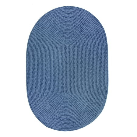 Indoor Outdoor Solid Blue Area Rug Braided Textured Design 6ft Indoor Outdoor Solid Blue Area Rug