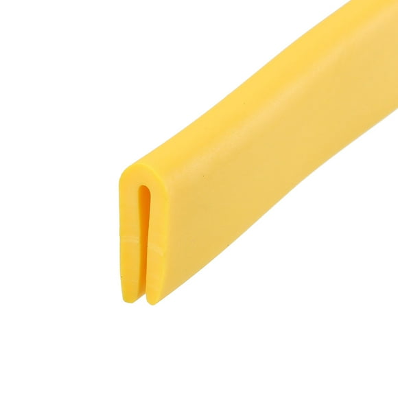 Unique Bargains Edge Trim U Seal Yellow PVC Plastic U Channel Edge Protector Fits 1/256'' - 3/64' Edge 10 Feet Long