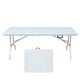 thumbnail image 1 of Yeshouse Mesa plegable portátil de 6 pies, de plástico resistente, ajustable en altura y con asa de transporte, ideal para interiores, exteriores, camping y fiestas, 1 of 8