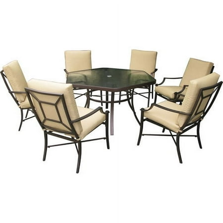 Laredo 7-Piece Hexago Patio Dining Set, Bronze (Box 2 of 2)