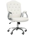 thumbnail image 1 of Vinsetto Tufted Office Chair with Adjustable Height Tilt Function Off-White, 1 of 10