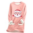 thumbnail image 1 of WEAIXIMIUNG Chandails en Molleton pour Femmes Sans Capuche Manches Longues Col Rond Poche Rembourré Pull Chaud, 1 of 5
