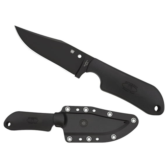 Spyderco Street Beat Lightweight Fixed 3.5" VG10 Black Blade, FRN Handles w/ Sheath - FB15PBBK