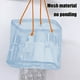 thumbnail image 4 of Bolsa De Aseo De Plástico Bolsa de malla azul portátil con cierre de botón a presión para guardar juguetes de playa, artículos de aseo y material de gimnasio (1 pieza). Rkxzt, 4 of 7