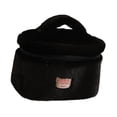 thumbnail image 1 of Bolsa de maquillaje de felpa, bolsa de almacenamiento de cosméticos de gran capacidad para brochas de maquillaje y cosméticos Negro, 1 of 8