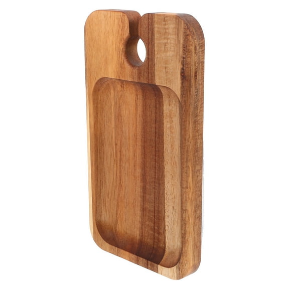 Hemoton Wine Appetizer Plates Wood Appetizer Plates with Wine Glass Holder Mini Charcuterie Boards for Party Cheese Board Picnic Birthday