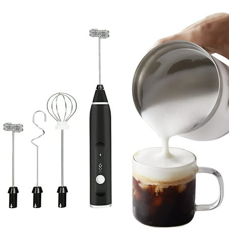 

Stirrers Electric Frother for Coffee Handheld Mixer for Coffee Latte Cappuccino Frappe Matcha Hot Chocolate - Black