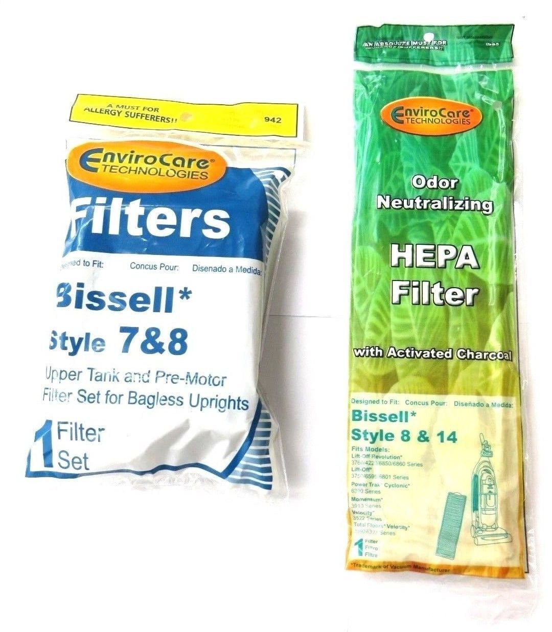 (1 Set) Bissell Vacuum style 7/8/14 Foam Filter Kit 3093 Cleanview Part
