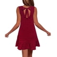 thumbnail image 5 of Liquidation d'Été 2025! Robe Grande Taille pour Femmes, Liquidation d'Été pour Femmes, Robe d'Été Unie Sans Manches Col Rond, 5 of 5