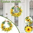 thumbnail image 4 of CAROOTU Outdoor Sunflower Wreaths for Window Easter Decor Garland Spring Summer Front, 4 of 5