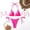 Hot Pink, variant on Bikini Sets Women Thongs Cheeky Two Piece Swimsuit Triangle Cute Bathing Suit String Swimwear
