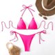 thumbnail image 1 of Traje de baño de 2 piezas para mujer, trajes de baño para mujer, bikini de cintura alta con cordón ajustable, traje de baño dividido para mujer, 1 of 7