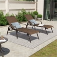 thumbnail image 6 of Crestlive Products Adjustable Steel Chaise Lounge Chair, 6‑Position Recliner with Rust-Resistant Frame (Brown), 6 of 8