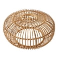 thumbnail image 6 of LiviNest Indoor Outdoor Coffee Table: 1-Table 2-Zones Use - Handwoven Boho Accent Table for Small Living Room & Patio - 30" Round Faux Rattan Light Brown, 6 of 6