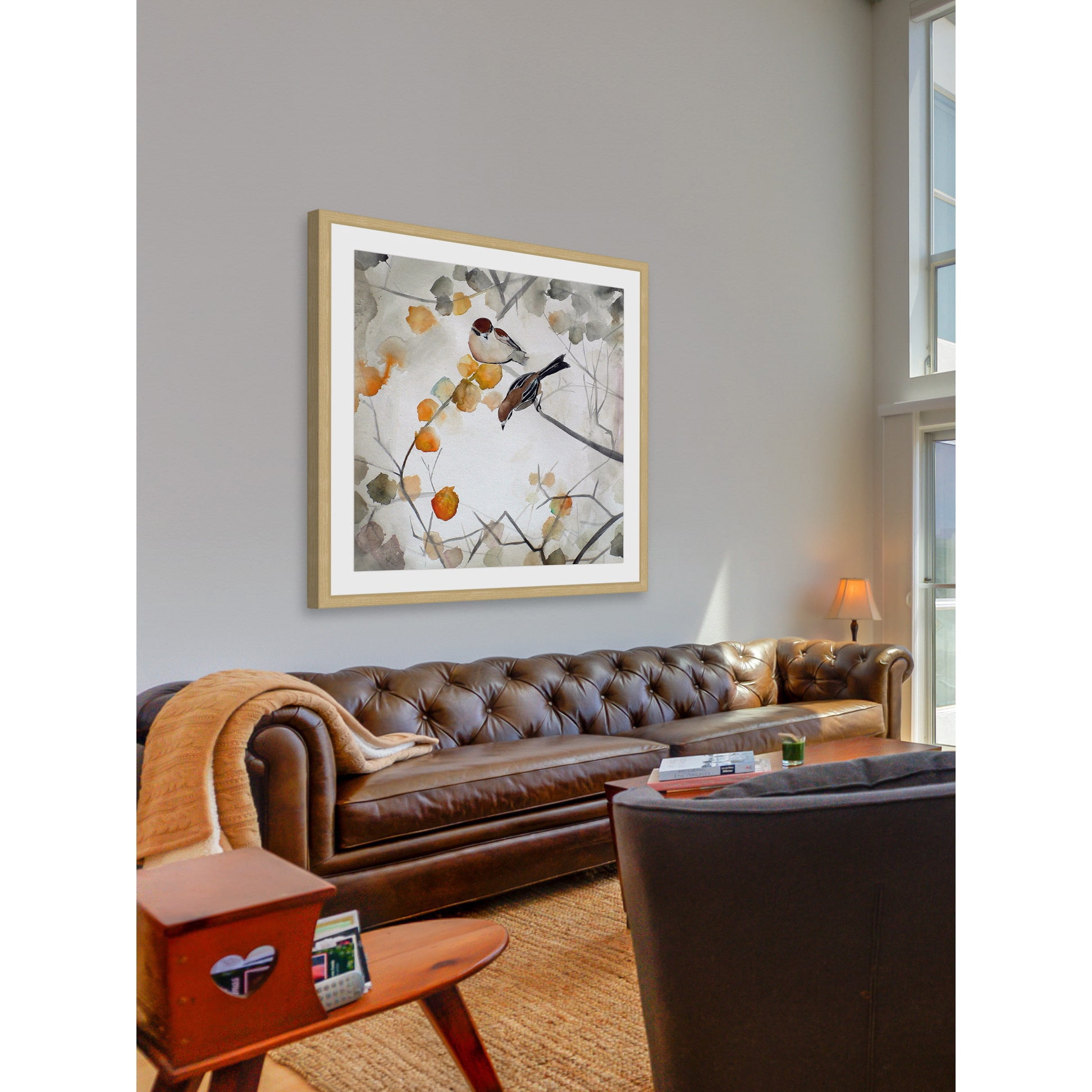 "Fall Birds" Framed Painting Print