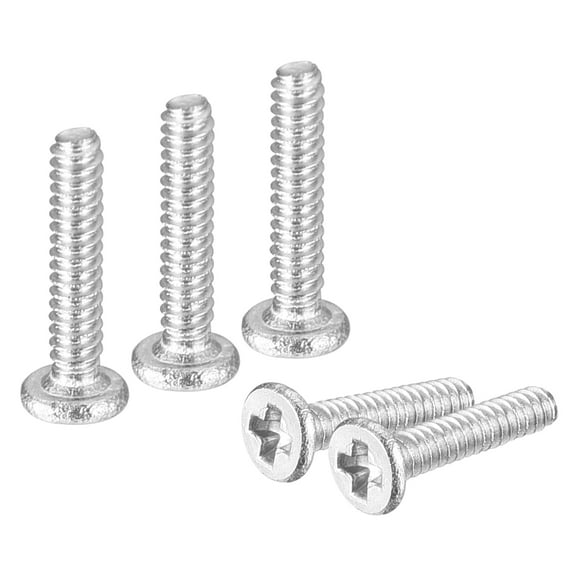 M1-0.25 x 5mm 20Pcs Metal Flat Round Head Screws Phillips Drive Machine Bolt