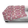 thumbnail image 2 of Valentine's Day Soft Flannel Fleece Throw Blanket, Romantic Love Theme of Vibrant Hearts in Circle Forms, Cozy Plush for Indoor and Outdoor Use, 50" x 60", Vermilion Pink, by Ambesonne, 2 of 5