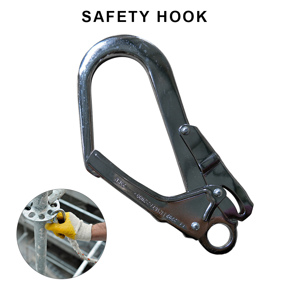 RK Fall Protection FRH-S Rebar Hook - ANSI Certified, High Strength Alloy Steel, Double Locking Gate