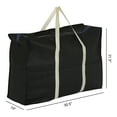 thumbnail image 2 of Unique Bargains 1 Pack Clothes Storage Bags Moving Bags Black 31*22*10in, 2 of 7