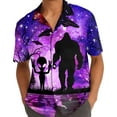 thumbnail image 5 of Retro Galaxy UFO Alien Bigfoot Hawaiian Shirt For Men Sasquatch Mens Hawaiian Shirts Short Sleeve Button Down Shirt Men, 5 of 7