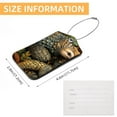 thumbnail image 5 of Unique Pangolin Square PU Leather Luggage Tags, 2 Pack, with Privacy Cover and Stainless Steel Ring - Suitable for Travel, Backpack, Handbag - Bag Tags, Handbag Tags, 5 of 7
