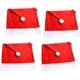 thumbnail image 1 of Conjunto De 6 Sombrero De Navidad Sombrero De Santa Cubierta De Silla De Navidad Cubierta De Asiento (Cubierta De Asiento) Decoración De Navidad. Afortunado Sencillez, 1 of 4
