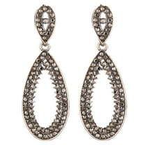 Efulgenz Indian Oxidized Jewelry Boho Vintage Tribal Beaded Charms Jhumka Jhumki Hook Earrings for Women (Style 2)