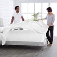 thumbnail image 2 of Flat Top Sheet Premium 1800 Ultra-Soft Microfiber Collection - Double Brushed, Hypoallergenic, Wrinkle Resistant, Easy Care (King - 5 Pack, White), 2 of 5