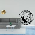 thumbnail image 2 of Figura de cerámica,Figura de cerámica con forma de bola de hilo y nudo,Arte de pared,Estatua decorativa de pared de gato negro de metal,Escultura de pared de metal minimalista con adorno de, 2 of 8