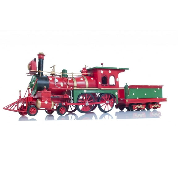 6" x 27.5" x 8.5"TinMetalHandmade Christmas Train Model