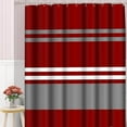 thumbnail image 3 of Shower Curtain Crimson Red Grey and White Brick 72"x78" Home Decor Waterproof Bath Bathroom Curtain Set with Hooks, 3 of 5