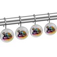 thumbnail image 2 of HemaKayy 12 Pcs Decorative Shower Curtain Hooks - Stainless Steel Rings for Bathroom Décor - Easy Glide & Secure Hold - Perfect Decoration for Bathroom Shower Rods - Ocean Sea Turtle, 2 of 5