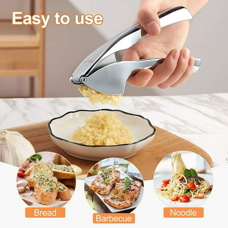 

Large Capacity Garlic Crusher Press Rust Proof Easy To Clean And Dishwasher Safe Press