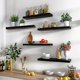 thumbnail image 4 of LOKOOY Set de 6 Unidades Estantes Flotantes, Soportan hasta 8 kg Repisas Flotantes, estantes flotantes de Pared,Estante de Almacenamiento Flotante Simple y Moderno (30 * 15 * 1.5) Negro 、Na, 4 of 7