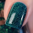 thumbnail image 4 of Whats Up Nails - Teal Good Moment Nail Polish Dark Teal with Gold to Green Iridescent Glitter Lacquer Varnish Made in USA 12 Free Cruelty Free Vegan Clean, 4 of 7