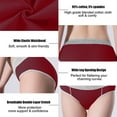 thumbnail image 6 of 2 Pack High Waist Panties for Women Tummy Control Plus Size Cotton Underwear Full Coverage Comfy Ladies Briefs 2XL, 6 of 7