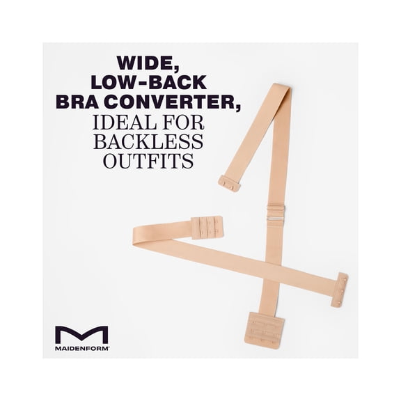 Maidenform Wide Low-Back Bra Converter Almond OS