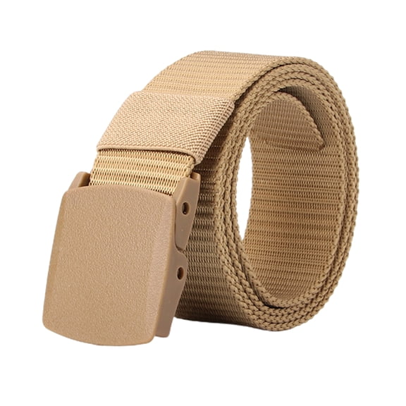 harmtty Men Belt Adjustable Exquisite Buckle Men Lightweight All Match Waist Belt for Daily Wear,Light Brown