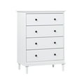 thumbnail image 5 of Walker Edison Jules 4-Drawer Solid Wood Dresser, White, 5 of 9