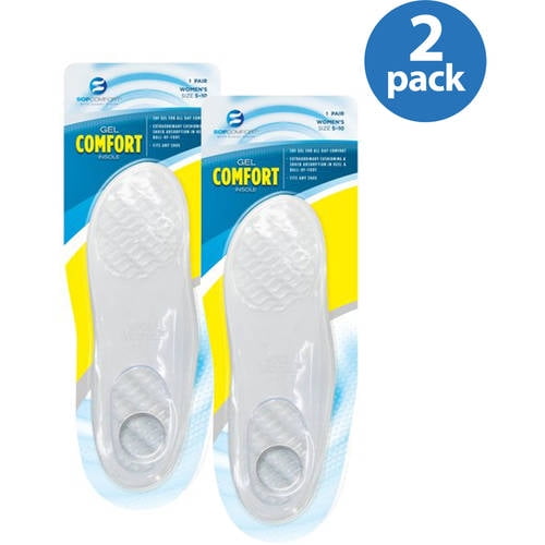 2 Pack Sof Comfort Gel Comfort Size 5 Women S Insoles