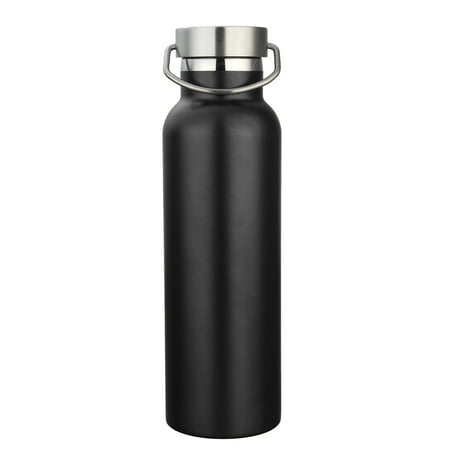 Vacuum Stainless Steel Water Bottle, KINGSO 600ml Water Bottle with Metal buckle For Outdoor Sports, Work Trip, Home, Camping