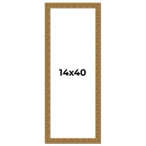 14x40 Frame Black and Gold Distressed Solid Wood Sonoma Picture Frame | 1.625 Inch Moulding Width |