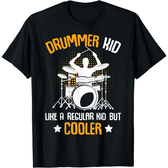 Drummer Kid Drumming Percussionist Drums Kids Boys T-Shirt